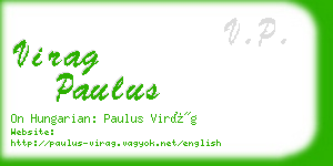 virag paulus business card